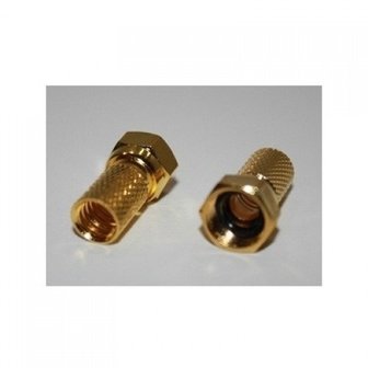 Blueqon f connector RG6 Gold Gold geschikt voor KOKA 799 en Wavefield RG6 Coax Kabel 10stuks