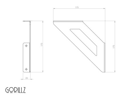 Gorillz Hower Plankdragers Metaal - Set van 2 - Legplankdragers - Wit