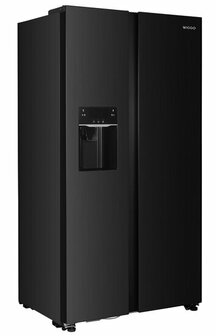 Wiggo WR-SBS18IME(DX) - Amerikaanse Koelkast - No Frost - 2 deuren - Water Dispenser -  Display - Super Freeze - 513 Liter - Zwart