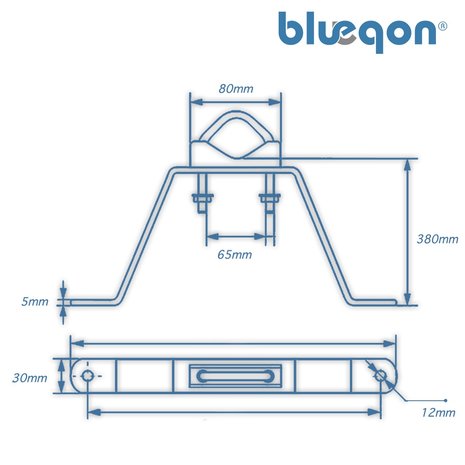 Blueqon WMM40 Muurbeugel voor Mastmontage