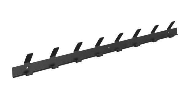 Gorillz Trim 75 Kapstok - 16 Haken (lengte) 75 cm - Metaal - Zwart