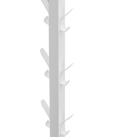 Gorillz Atomy - kapstok staand - Staande Kapstok - 16 haken - Metaal - 180 cm - Wit