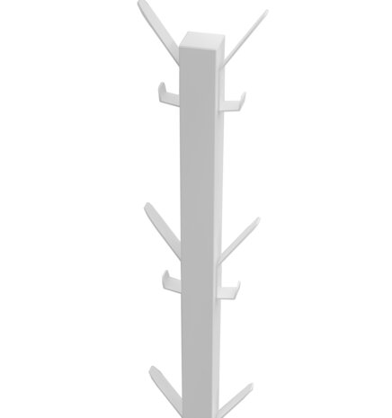 Gorillz Atomy - kapstok staand - Staande Kapstok - 16 haken - Metaal - 180 cm - Wit